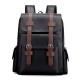 Cross-border men's simple retro business laptop bag, soft PU new trendy large-capacity travel backpack.