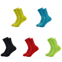 Breathable running and marathon men's and women's towel-soled high-top sports socks with quick-drying compression