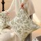 Cross-border Nordic ins chenille jacquard velvet pillow, fresh floral cushion, living room sofa cushion cover