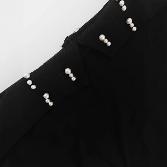European and American women's high-end maxi dress, 2025 summer new high-waisted, elegant, off-the-shoulder, elegant, bubble-beaded dress.