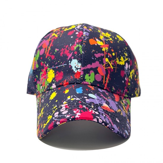 New cross-border women's colorful graffiti baseball caps for outdoor personalized sun protection and visor caps, Chinese Korean-style. New cross-border women's colorful graffiti baseball caps for outdoor personalized sun protection and visor caps, Chinese Korean-style.