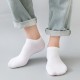 Amazon combed cotton socks for men and women, running socks, solid color, casual short-tube, four-season, breathable boat socks.