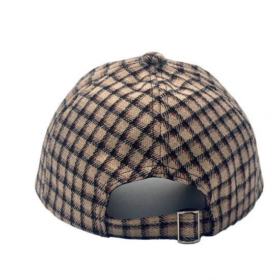 Cross-border New Retro Plaid Baseball Hat for Women: Casual and Versatile, Student Hat, Men's Simple Baseball Hat Wholesale