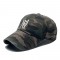 Cross-border hot-selling camouflage baseball cap with English letter embroidery Embroidered men's and women's sun hats, trendy outdoor sun protection caps.