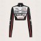 Motorcycle girl long-sleeved slimming top, racing suit, warm and comfortable motorcycle off-road riding sweatshirt jacket.