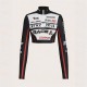 Motorcycle girl long-sleeved slimming top, racing suit, warm and comfortable motorcycle off-road riding sweatshirt jacket.