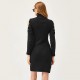 New European and American women's clothing for autumn and winter. Popular and fashionable, sexy, V-neck, beaded, hip-hugging, long-sleeved knitted dress for women. New European and American women's clothing for autumn and winter. Popular and fashionable, sexy, V-neck, beaded, hip-hugging, long-sleeved knitted dress for women.