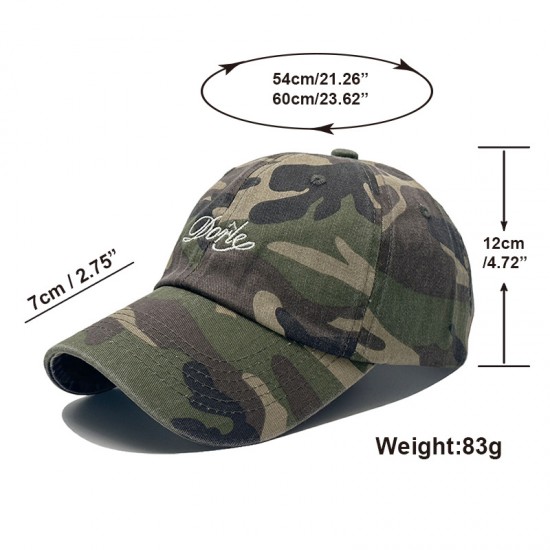 Cross-border new letter camouflage baseball cap for women, outdoor sun protection visor hat, men's street sports hat