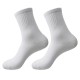 Amazon combed solid color sports socks, terry mid-calf socks, breathable and wear-resistant, thin, men's basketball socks