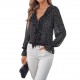 Fashionable ruffled polka dot V-neck shirt for women. 2025 Summer New French-Style, Age-Reducing Patchwork Top for Women