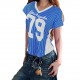 V-Neck Sportswear Short-Sleeved T-Shirt for Women, 2025 Spring/Summer New American-Style Lettering Loose-Fit, Slimming Printed Top for Women