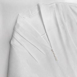 Professional V-neck pearl long-sleeved shirt for women, 2025 European and American women's new stylish commuter loose base top