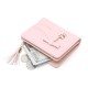 Cross-border Taobao bestseller, women's short wallet, foldable, fresh bow, kitten pendant, student wallet in stock