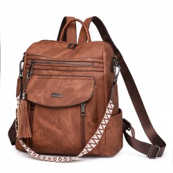 New 2025 retro spring cross-border trendy PU women's bags, multi-functional women's backpacks wholesale