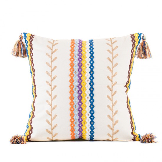 Ins Bohemian pillow covers, tufted lumbar support for living rooms, sofas, and retro solid color cushion covers.