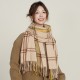 2025 New Women's High-end Faux Cashmere Versatile Neck Scarf, Autumn and Winter Warmth, Cross-border Elegant Plaid Shawl 2025 New Women's High-end Faux Cashmere Versatile Neck Scarf, Autumn and Winter Warmth, Cross-border Elegant Plaid Shawl
