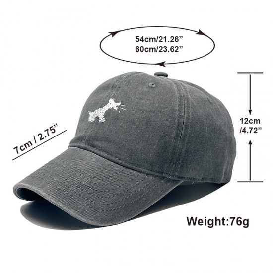 Wholesale Korean 2025 new style washed retro puppy embroidered baseball cap for women with large heads, small flattering cap Wholesale Korean 2025 new style washed retro puppy embroidered baseball cap for women with large heads, small flattering cap