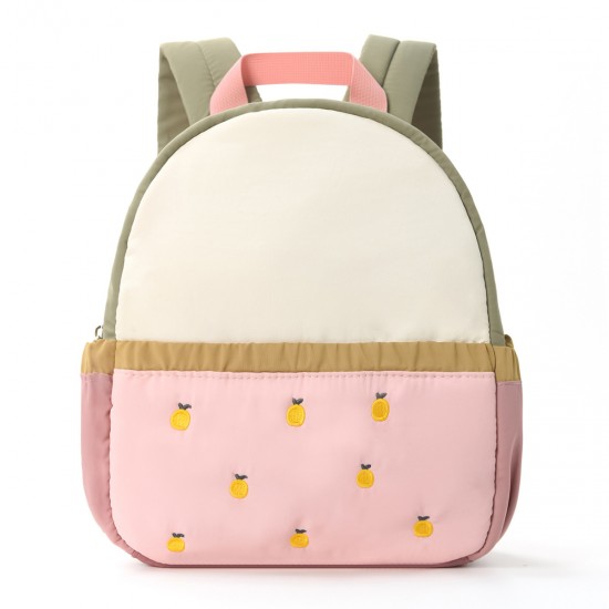 Feihong cross-border children's backpack with color-blocked cute apple embroidery, kindergarten backpack, and baby mini travel backpack Feihong cross-border children's backpack with color-blocked cute apple embroidery, kindergarten backpack, and baby mini travel backpack