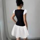 Women's Lace-Up Floral Slip Dress with Cross Ties, Backless, Waist-Stretching, Slimming Print, Sexy Sleeveless Mini Skirt