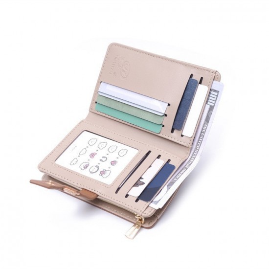 New Cross-Border Medium Wallet, Multifunctional, Stylish, Simple Zippered Closure Card Holder, Student Coin Purse New Cross-Border Medium Wallet, Multifunctional, Stylish, Simple Zippered Closure Card Holder, Student Coin Purse