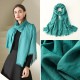 2025 Spring/Summer new silk scarf, fashionable sunscreen, long beach scarf, solid color cotton and linen silk scarf, wholesale
