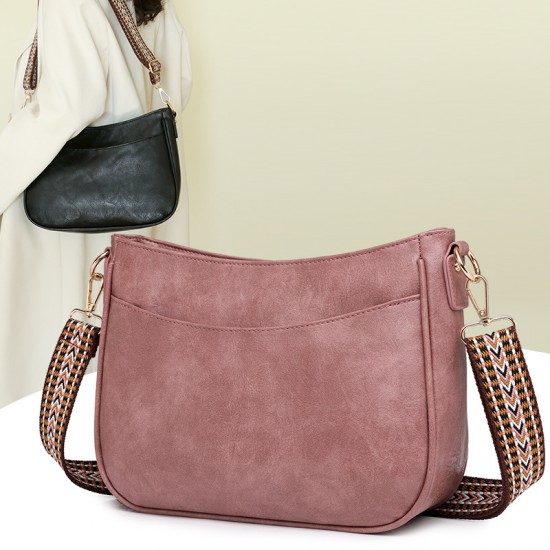 Cross-border soft leather women's commuter underarm bag, casual women's shoulder bag, large-capacity retro crossbody bag