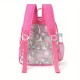 Best-selling printed transparent backpack, waterproof PVC storage bag, student backpack, large-capacity transparent backpack