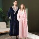 Comfortable Cotton Fleece Nightgown with Jacquard Outer Layer Arctic fleece bathrobes with inner layers. European and American double-layered, thickened, and long pajamas.