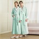 Autumn and winter double-sided velvet couple's robes, plus-size men's bathrobes, thickened and long women's bathrobes.