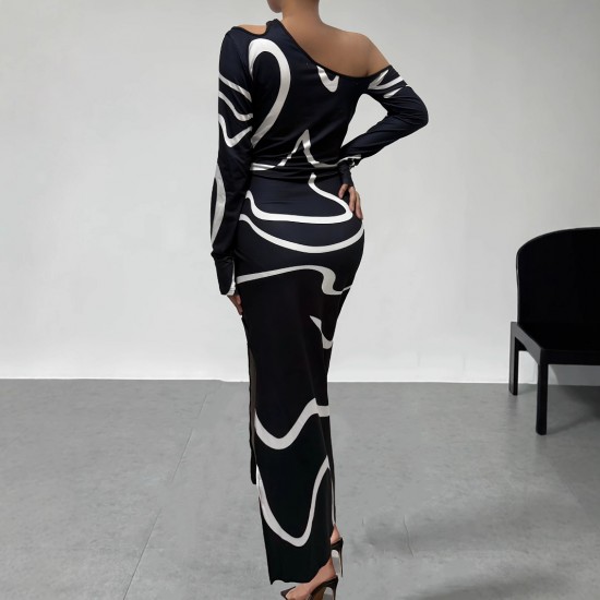 European and American fashion: sexy midi skirts, elegant contrasting halter tops for summer, slimming and flattering.