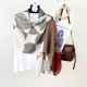 Fashionable and stylish women's shawls, stylish and elegant, European and American cross-border high-quality geometric print silk scarves. Fashionable and stylish women's shawls, stylish and elegant, European and American cross-border high-quality geometric print silk scarves.