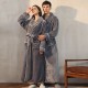 Extra-Long Nightgown for Men and Women, Autumn/Winter Plus-Sized Coral Fleece Pajamas for Men, Thickened Winter Couple's Flannel Pajamas for Men
