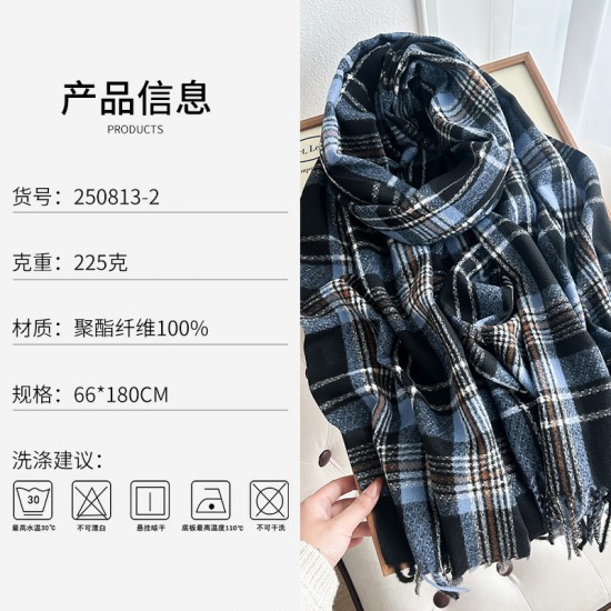 Cross-border lazy-style Korean-style fashionable British plaid brown scarves for women, winter plaid shawls, warm scarves, now in stock. Cross-border lazy-style Korean-style fashionable British plaid brown scarves for women, winter plaid shawls, warm scarves, now in stock.
