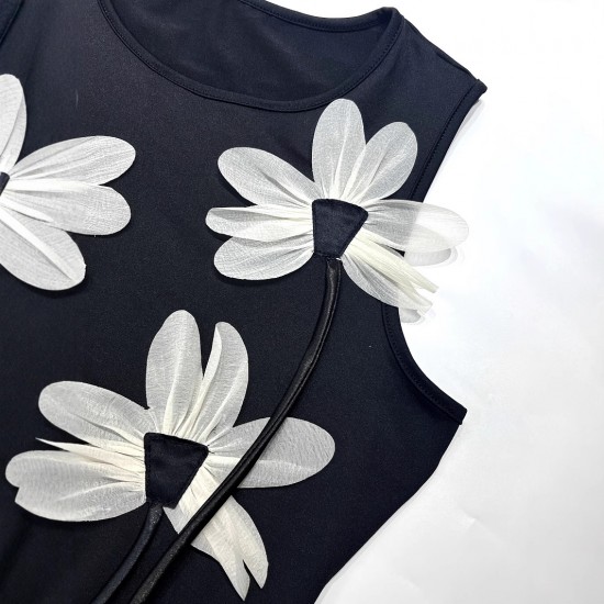 European and American cross-border printed sleeveless skirt, 2025 summer new casual, fashionable, busty, strappy dress