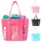 Portable beach bag, bath bag, foldable mesh beach bag, fitness and swimming bag, large-capacity portable bag