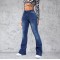 Factory direct sales, 2025 spring and summer new European and American cross-border washed jeans for women, slim-fitting, slightly flared pants