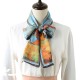 2025 new summer women's long silk scarf, wholesale printed imitation silk, tied with ribbons, sweet small neck scarf. 2025 new summer women's long silk scarf, wholesale printed imitation silk, tied with ribbons, sweet small neck scarf.