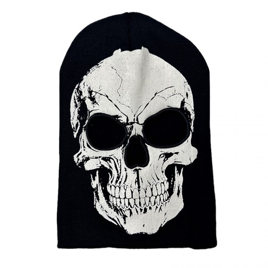 Cross-border new autumn and winter skull luminous knitted hat, Skull Skeleton Hat, Halloween pullover Cross-border new autumn and winter skull luminous knitted hat, Skull Skeleton Hat, Halloween pullover
