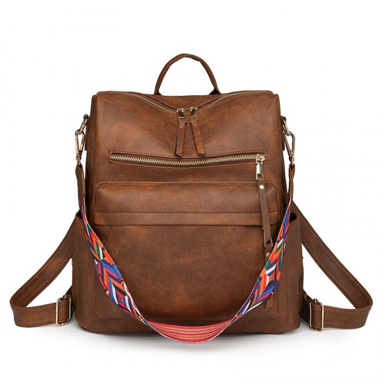 Women's lightweight travel backpack, cross-border, popular, and stylish backpack PU leather sports backpacks, casual backpacks