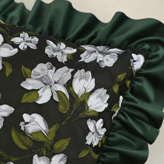 Nordic luxurious lace throw pillows, INSIZE cotton and linen floral sofa cushion covers, classic and elegant 3D embroidery Nordic luxurious lace throw pillows, INSIZE cotton and linen floral sofa cushion covers, classic and elegant 3D embroidery