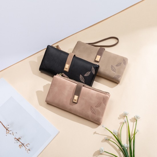 Factory Direct 2023 Cross-Border Hot-selling long women's wallet, vintage frosted zipper clutch, large capacity wallet. Factory Direct 2023 Cross-Border Hot-selling long women's wallet, vintage frosted zipper clutch, large capacity wallet.