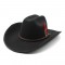 Tibetan woolen hat, thickened felt hat, Tibetan wide-brimmed black leather belt hat, spring and autumn western cowboy hat for men and women
