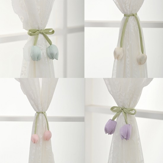 Handmade tulip curtain buckles, fresh and sweet flower buds, handicraft decorations, cross-border dropshipping