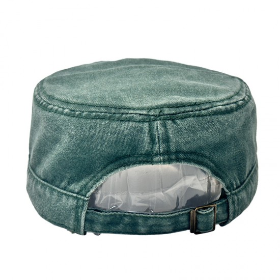 Cross-border washed cotton retro large-head circumference flat-top hat for men, outdoor hat with enlarged and darkened soft top and sun visor Cross-border washed cotton retro large-head circumference flat-top hat for men, outdoor hat with enlarged and darkened soft top and sun visor