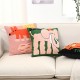 Nordic ins animal embroidery living room sofa cushion, cute model room headboard backrest pillow cover Nordic ins animal embroidery living room sofa cushion, cute model room headboard backrest pillow cover