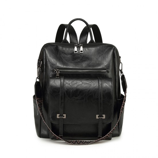 New cross-border retro women's backpacks, new high-end PU soft leather dual-use shoulder bags, large-capacity commuter backpacks New cross-border retro women's backpacks, new high-end PU soft leather dual-use shoulder bags, large-capacity commuter backpacks