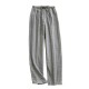 Couples' pajama pants, pure cotton double-layer gauze, thin, men's and women's, loose, spring and autumn, all-cotton casual trousers. Couples' pajama pants, pure cotton double-layer gauze, thin, men's and women's, loose, spring and autumn, all-cotton casual trousers.