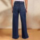Foreign Trade Wholesale European and American Women's 2025 Spring New Lace-Up Stretch Jeans, Straight-Leg, Elegant Wide-Leg Pants