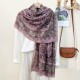 Ethnic cashew print long scarf for women, luxurious and versatile, classic pattern, sun protection silk scarf for travel Ethnic cashew print long scarf for women, luxurious and versatile, classic pattern, sun protection silk scarf for travel