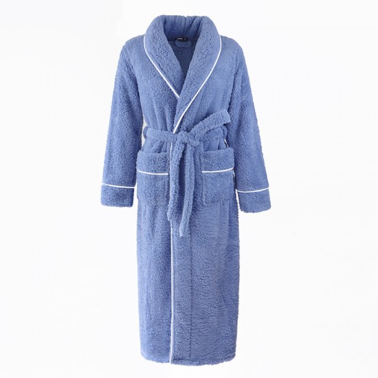 Autumn and Winter Thickened Comfortable Cotton Fleece Nightgown for Men Winter Plus Size Luxury Couple's Bathrobe for Women Extra Long Pajamas